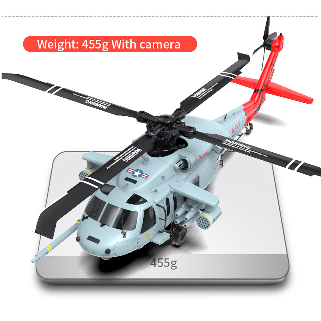 YU XIANG F09-H SH60 Seahawk 8CH RC Helicopter 1/47 Scale 2.4G Dual Brushless DD 6G/3D Stunt Copter Model (Include FC&GPS/RTF Version)