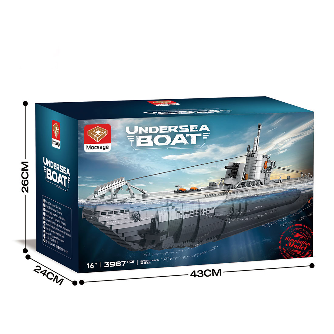 Mocsage U-boat Assembly Toy Building Blocks Set (3987PCS)