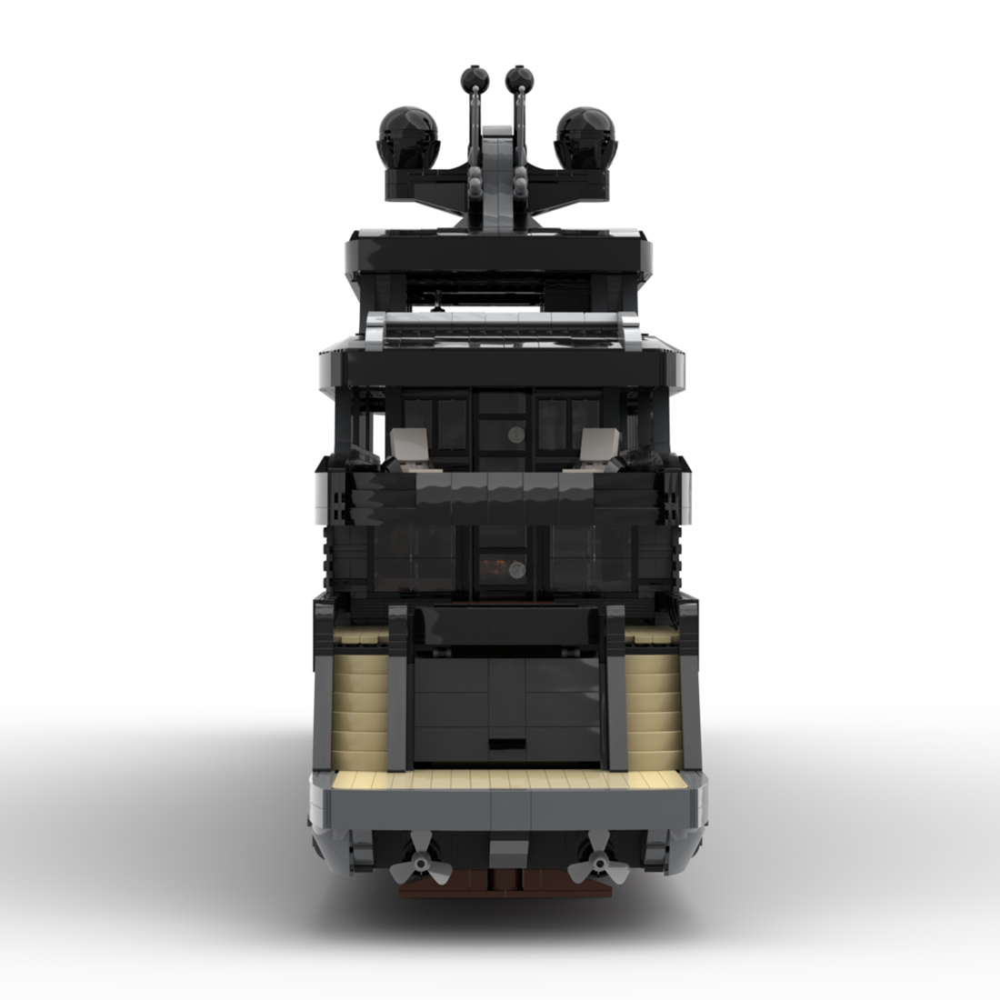 Grand 16,185-Piece Luxury Superyacht Building Blocks Set (MOC-157340) - Modular Design with Ultra-Detailed 4-Deck Interior