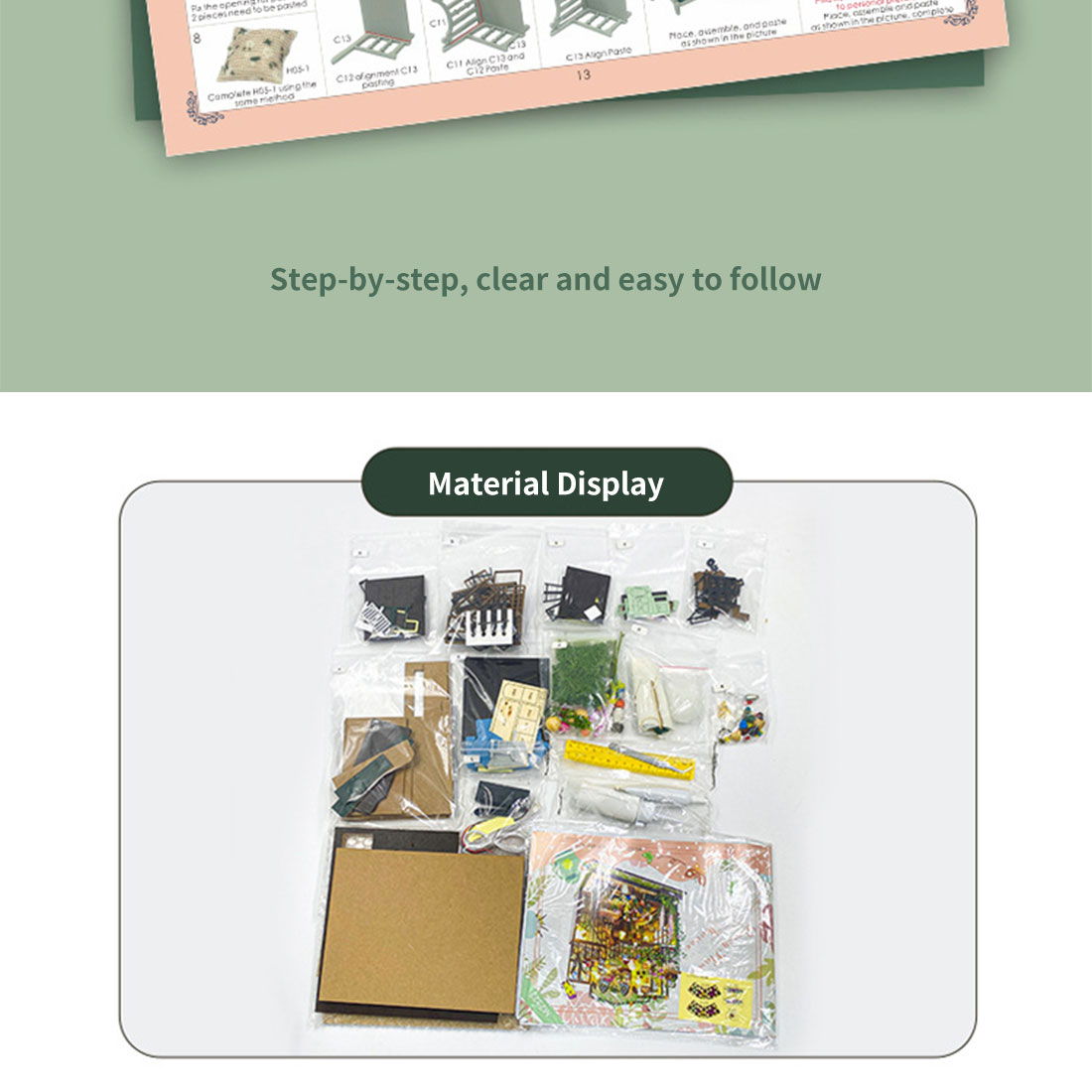 1:24 Double-Decker Darcy Flower House Miniature Architectural Model Kit