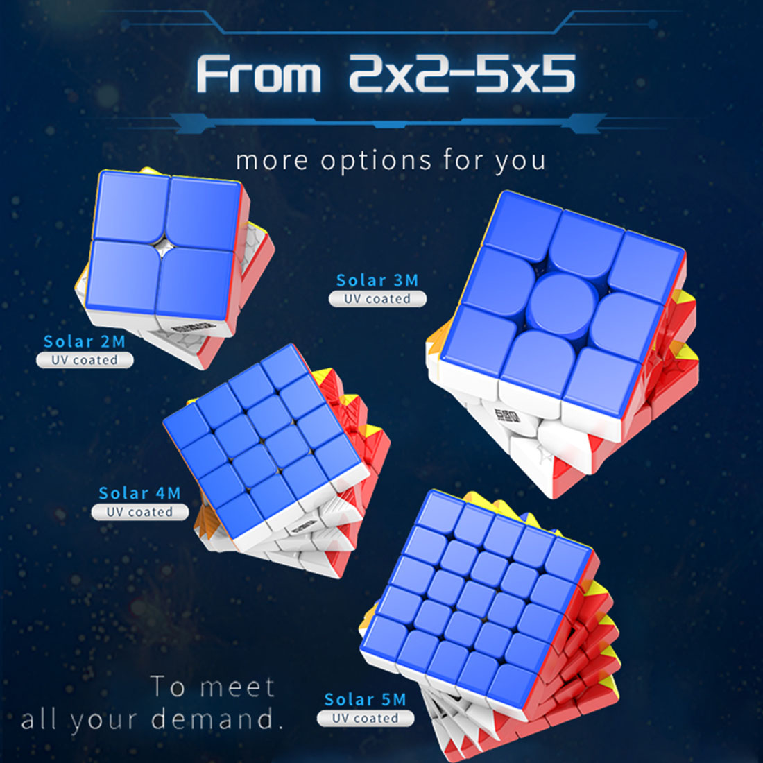 Diansheng Solar 2M Magnetic 2x2 Cube (UV-coated Version)