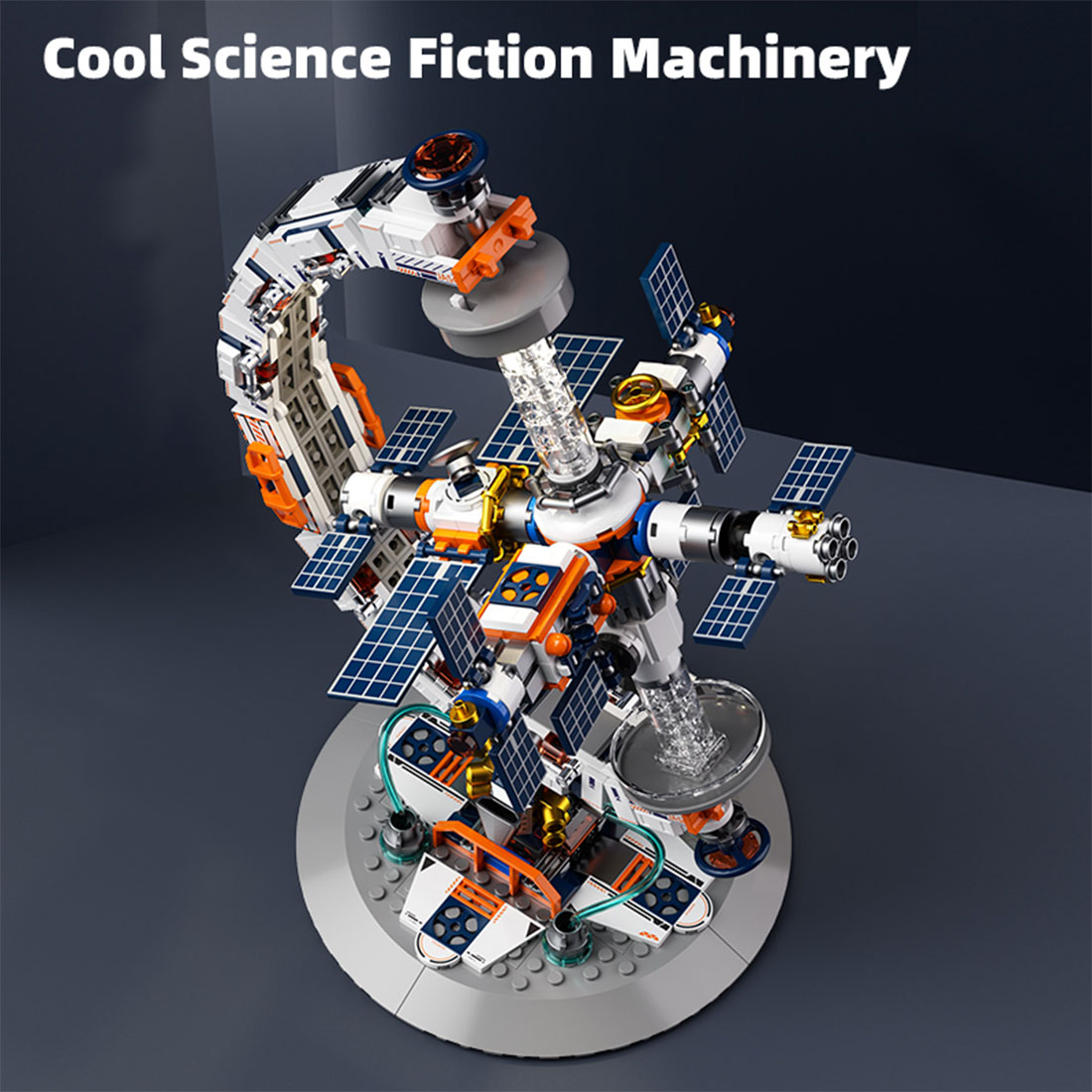 Futuristic Space Station Crystal Clear Globe Building Blocks Set (500+PCS)