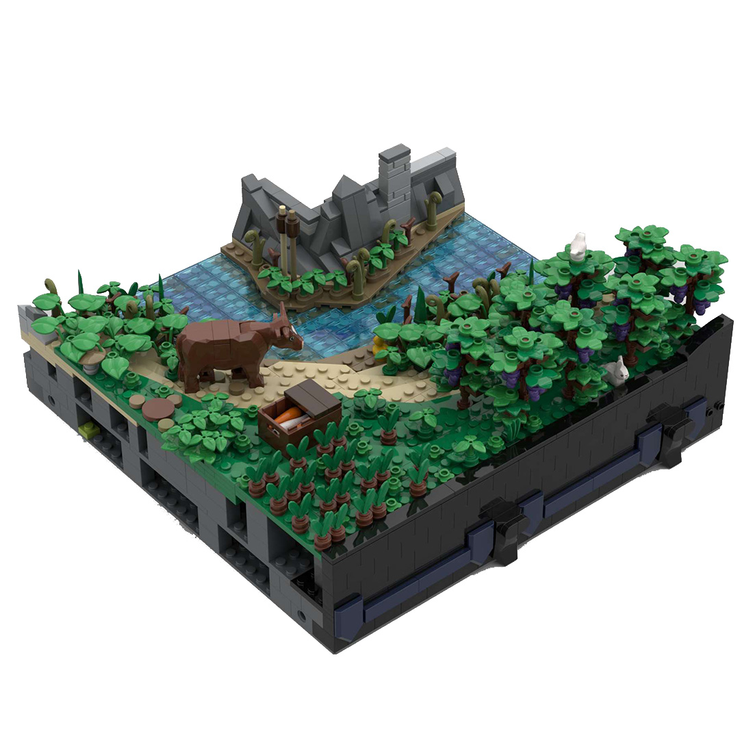 MOC-131110 B4 - Shore Submodule Building Blocks Set for MOC-131299 Complete Medieval Castle Model (1355PCS)