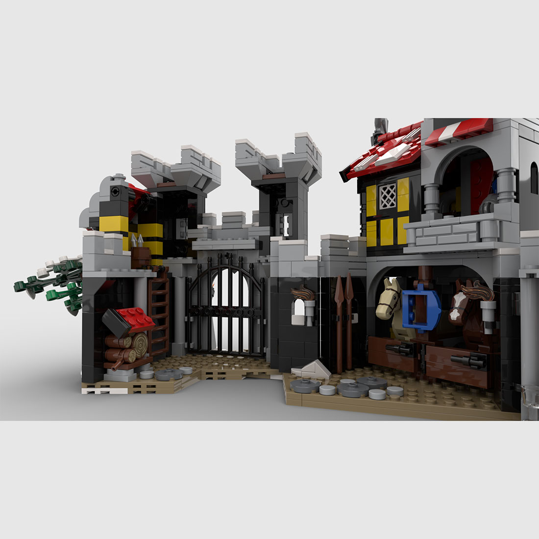 MOC-172863 Medieval Dragon Knights Castle Building Blocks Set (1216PCS)