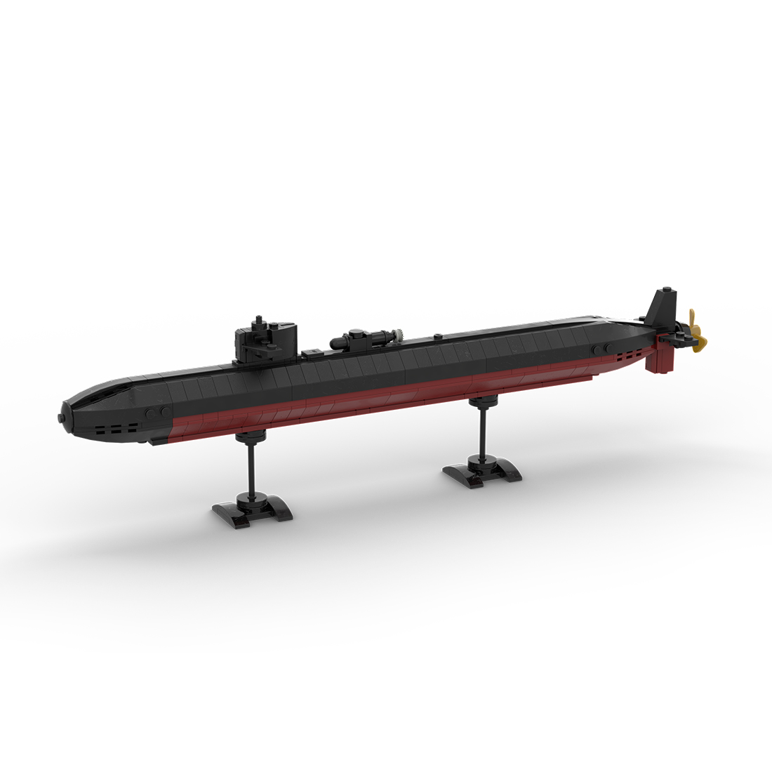 MOC-178041 1/300 Scale Los Angeles Class | Nuclear Submarine Assembly Toy Building Blocks Set (305PCS)