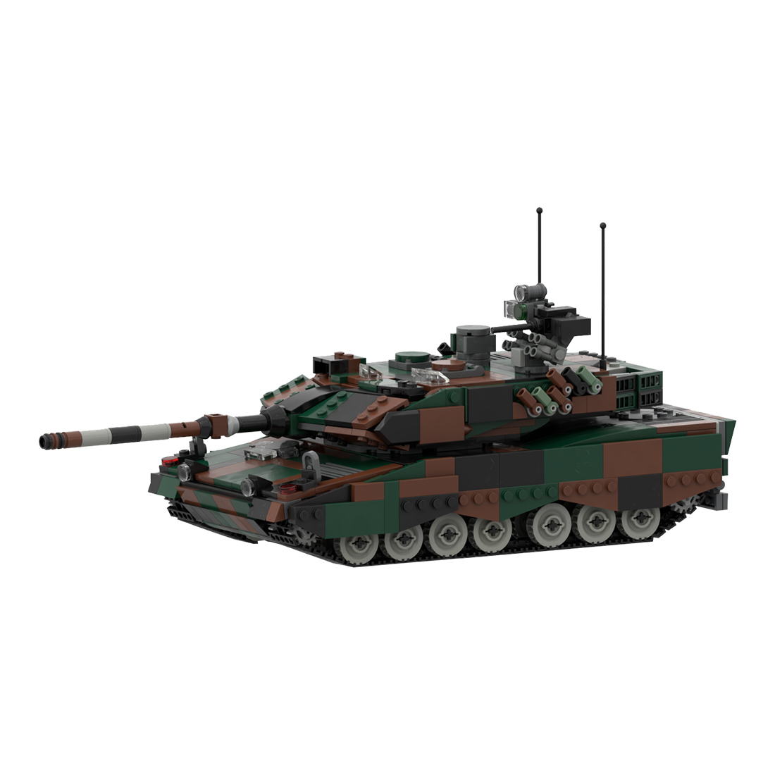 MOC-46894 Leopard 2 A7 MBT Model Military Theme Building Blocks Toys Set (1244PCS)