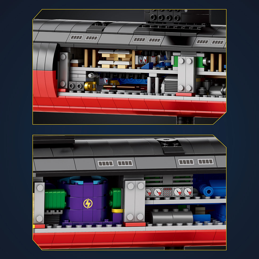 Mocsage 1/125 UCC Los Angeles-class Military Nuclear Submarine Model Building Blocks Set (2988PCS)