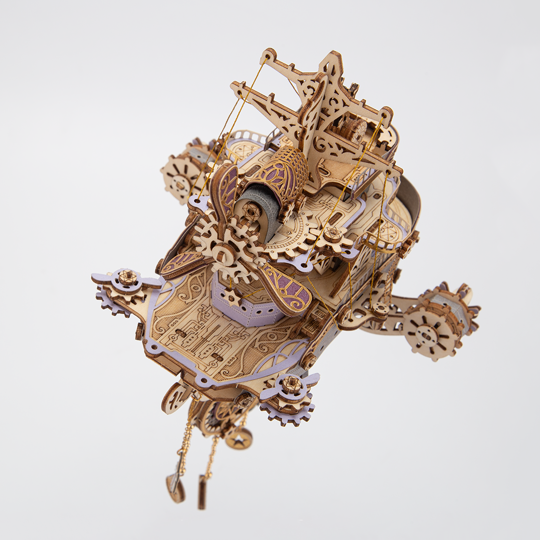Steampunk Wooden Flyship DIY 3D Flyship Puzzle Model Exquisite Gift (Kit Version)