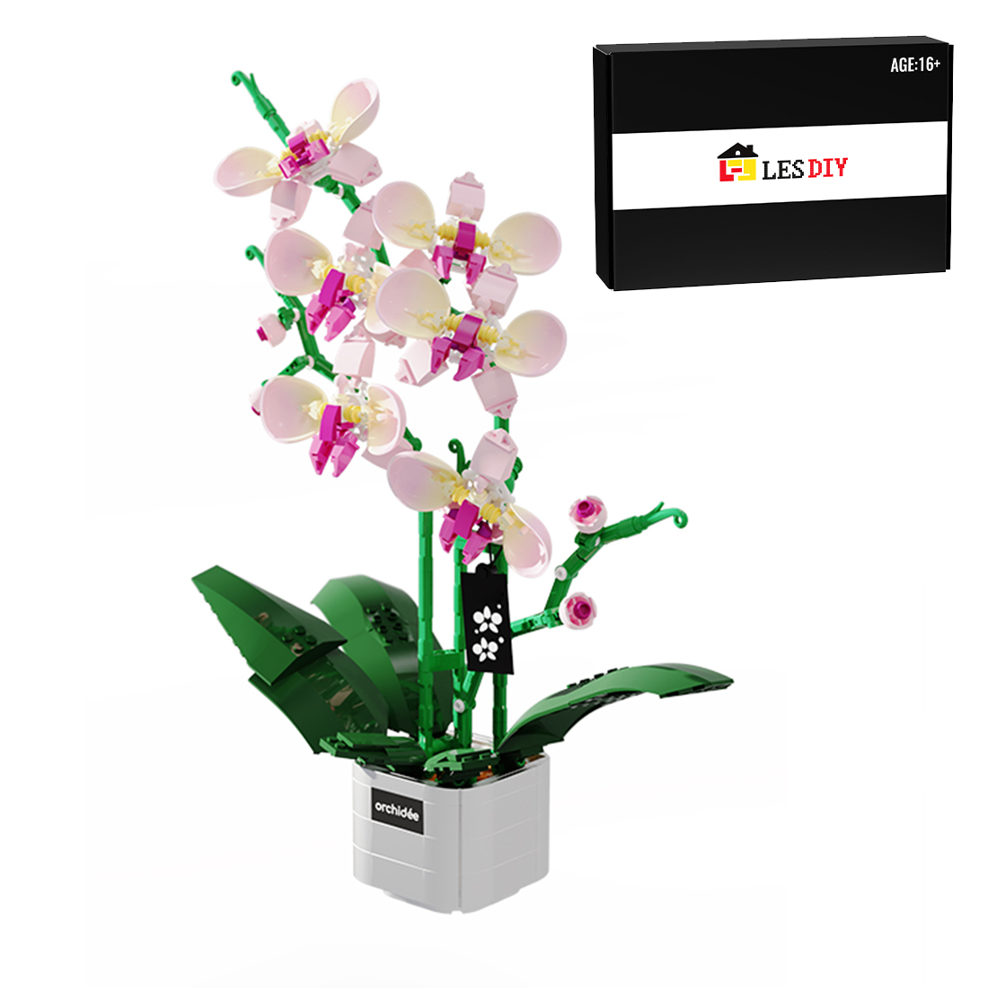 Botanical Garden Assembly Toy with Lights Small Particles Building Blocks Set (827PCS)