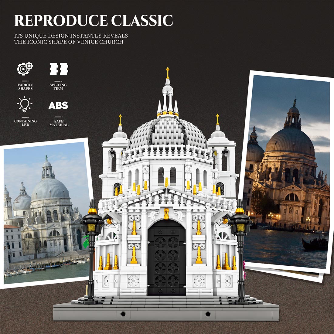 1/180 Scale Venetian Church Building Blocks Set(4277PCS)
