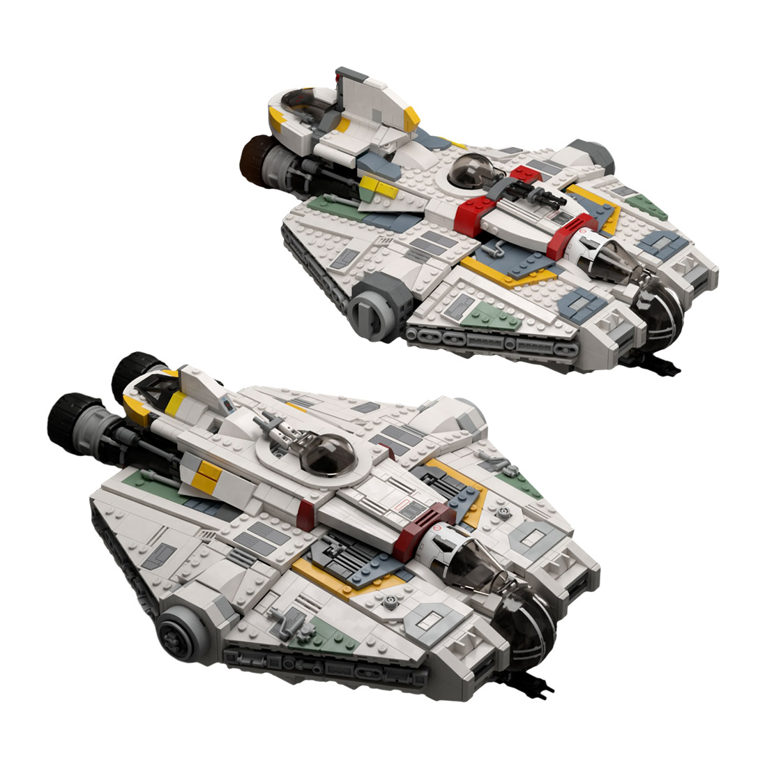 MOC-159490 Sci-fi Ghost Spaceship Model Assembly Toy Building Blocks Set (1765PCS)