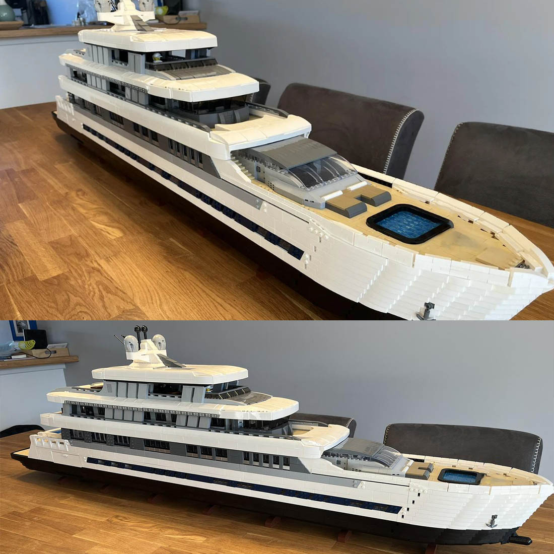 MOC-164155 Great Yacht Model DIY Assembly Building Blocks Set (16189PCS/White)