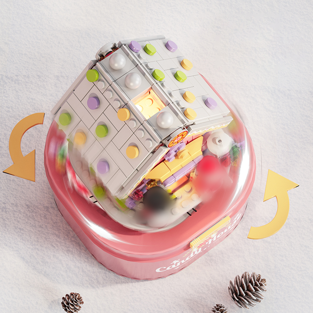 Christmas Music Box Model Assembly Toy Small Particles Building Blocks Set (Dynamic Version/688PCS)