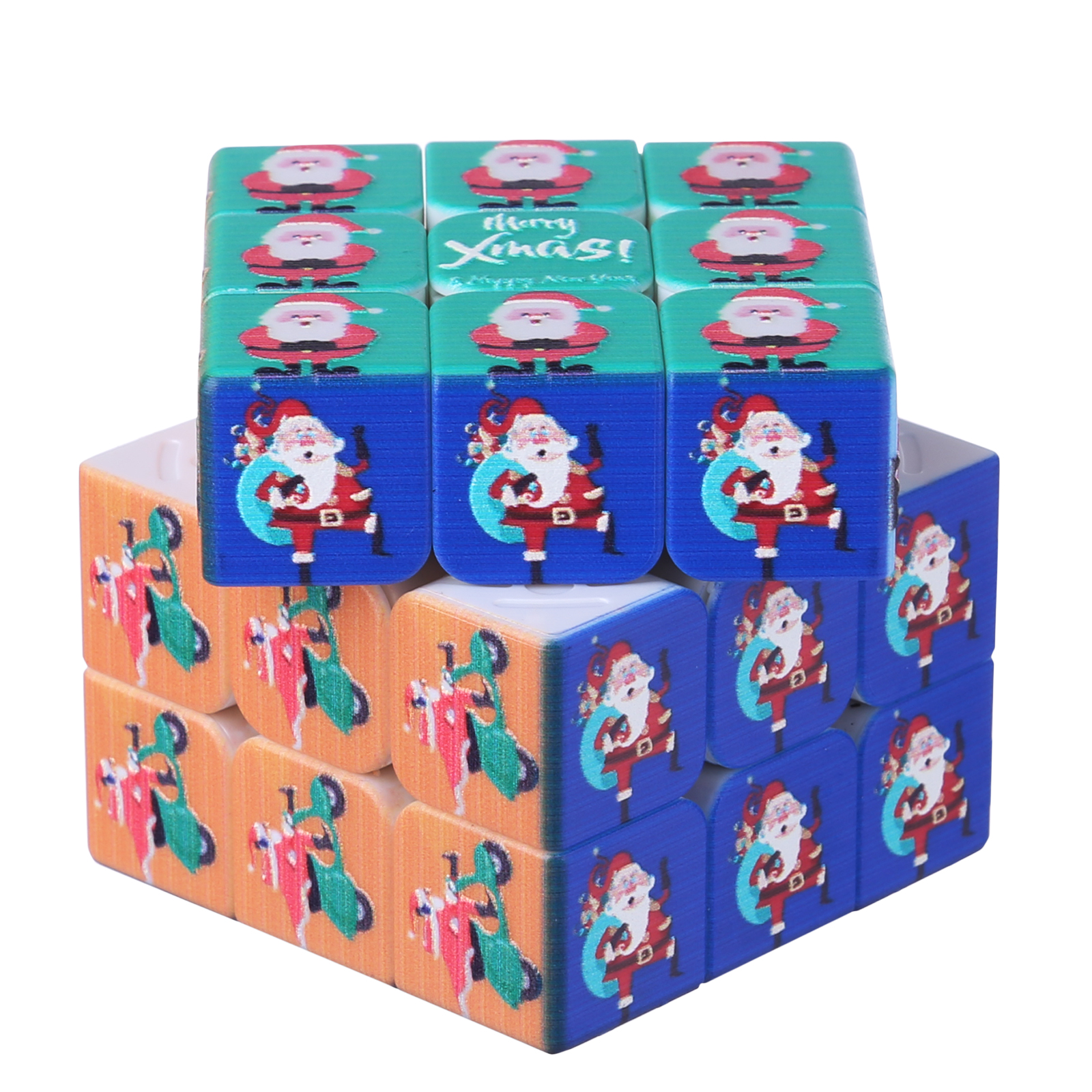 UV Printing 3x3 Christmas Embossed Pattern Magic Cube