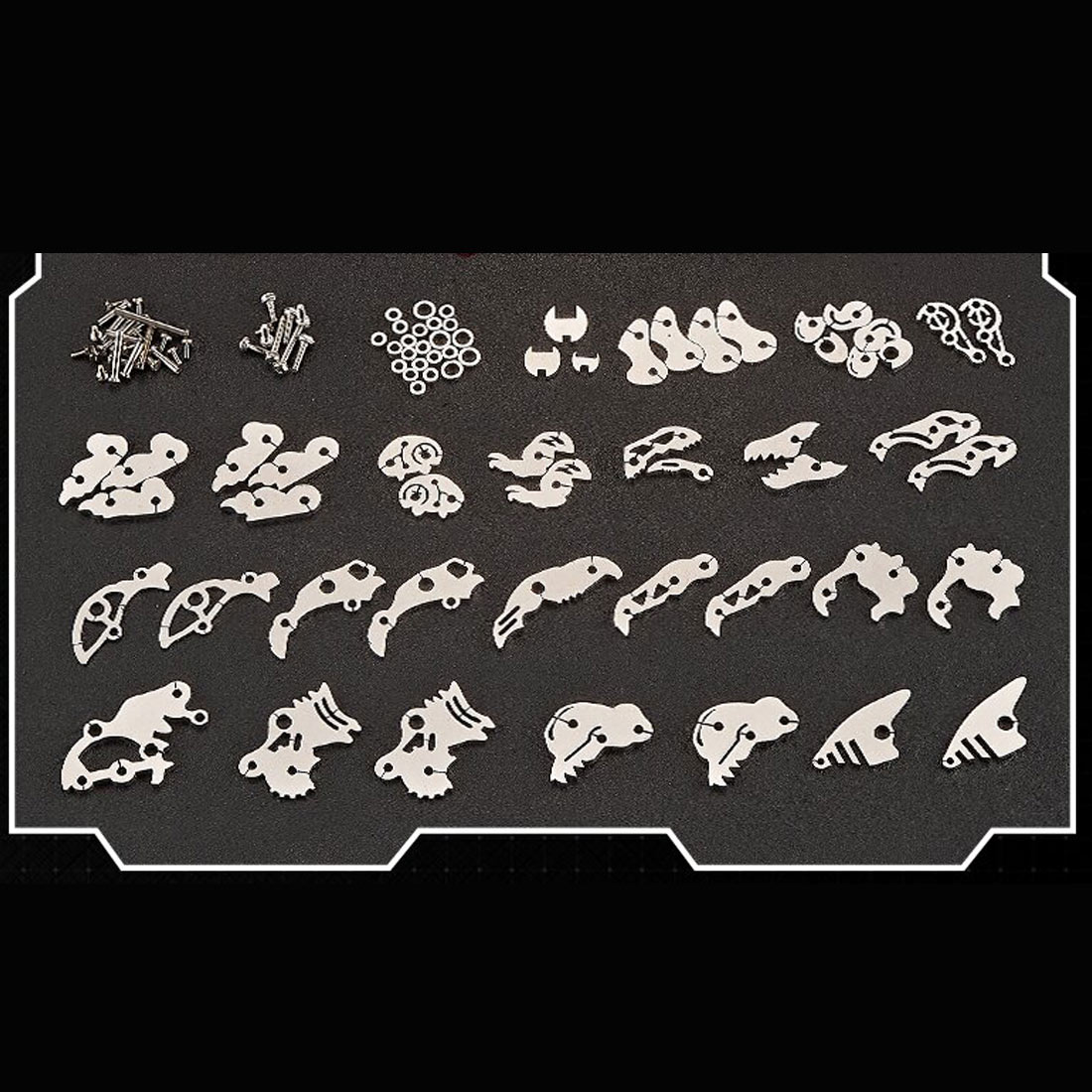 DIY Mechanical Parasaurolophus Q Version Metal Assembly Dinosaur Model (Kit Version/157PCS/Green)