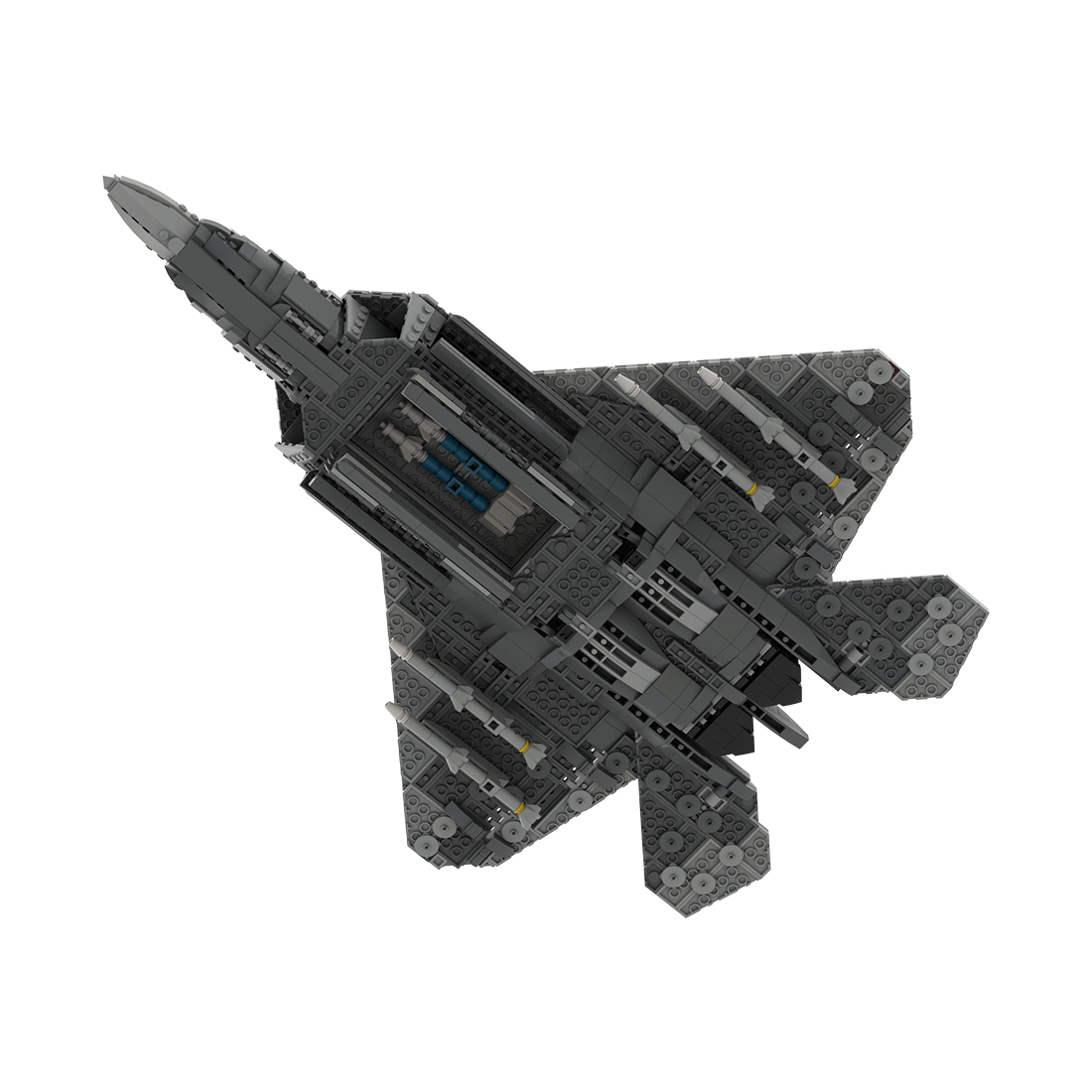 MOC-172484 F-22 RAPTOR 1/35 Scale Active US Military Fighter Vehicle Assembly Toy Building Blocks Set (2019PCS)