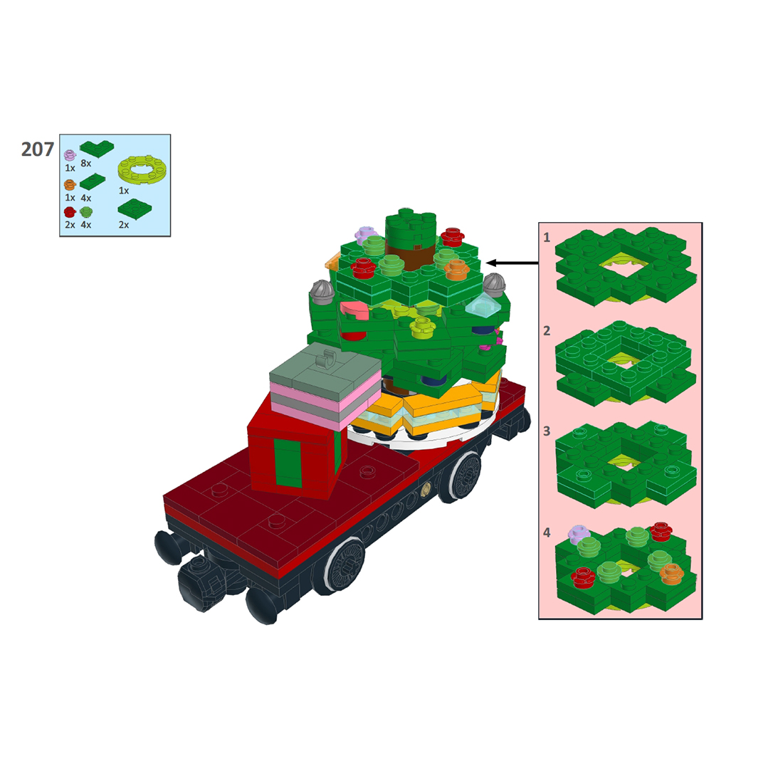 MOC-49581 Christmas Train Model Building blocks Toys Set (1197PCS/Static Version)