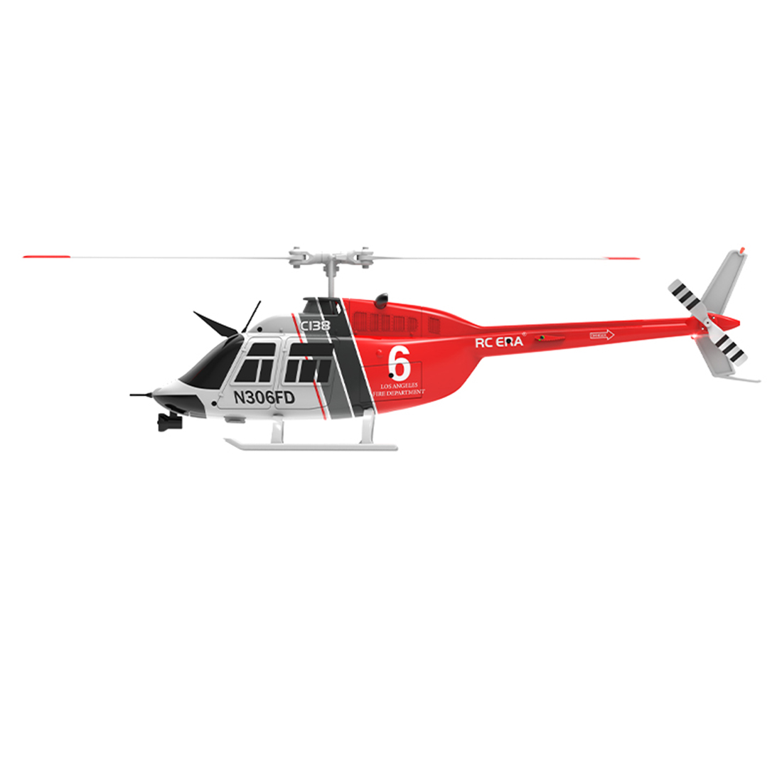 RC ERA C138 1/33 Scale 206 Helicopter 2.4G 6CH No Aileron Helicopter with Altitude Hold (RTF Version)