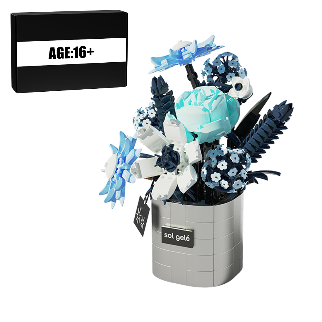 Botanical Garden Assembly Toy with Lights Small Particles Building Blocks Set (827PCS)