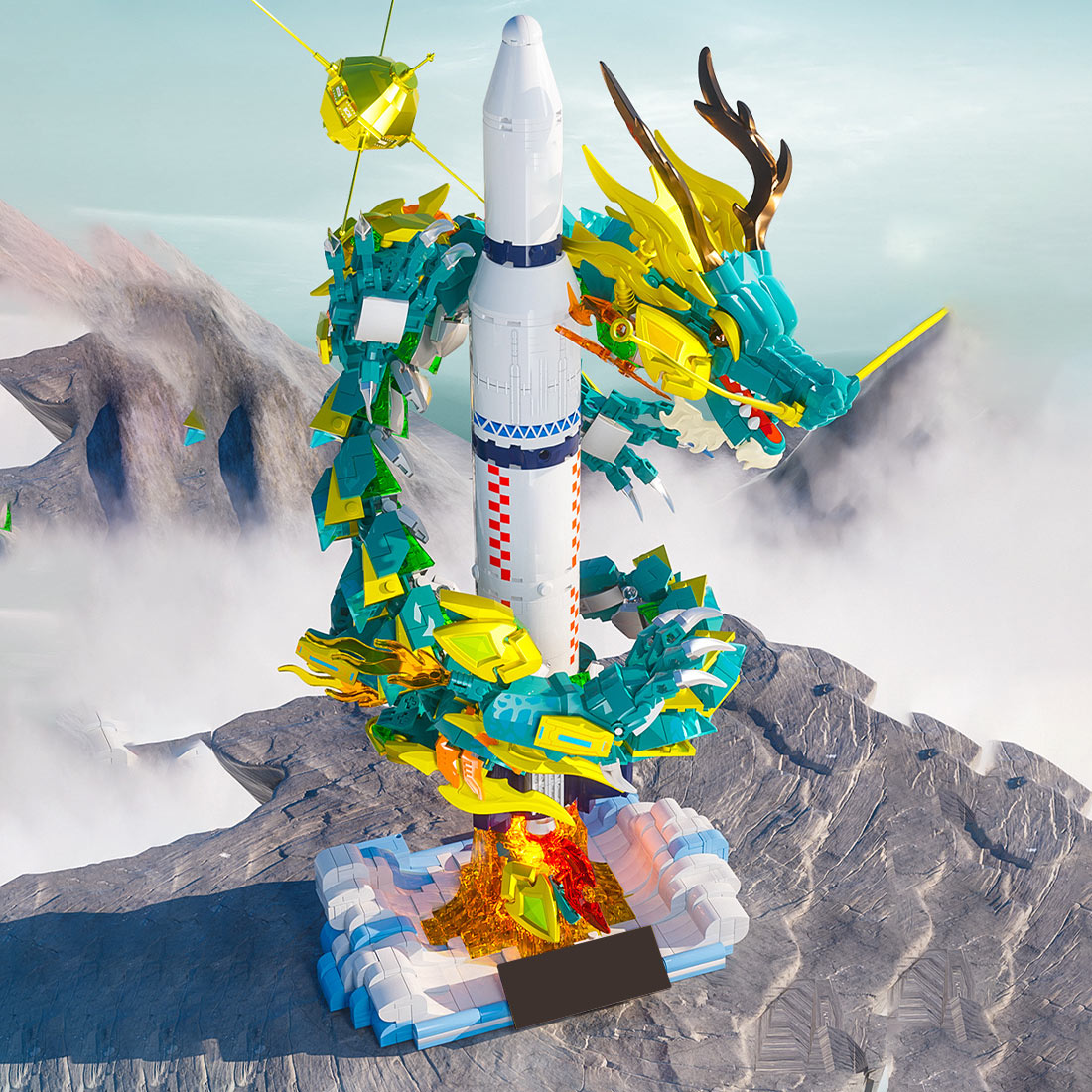 Flying Dragon MOC Model DIY Assembly Building Blocks Set (1670PCS)