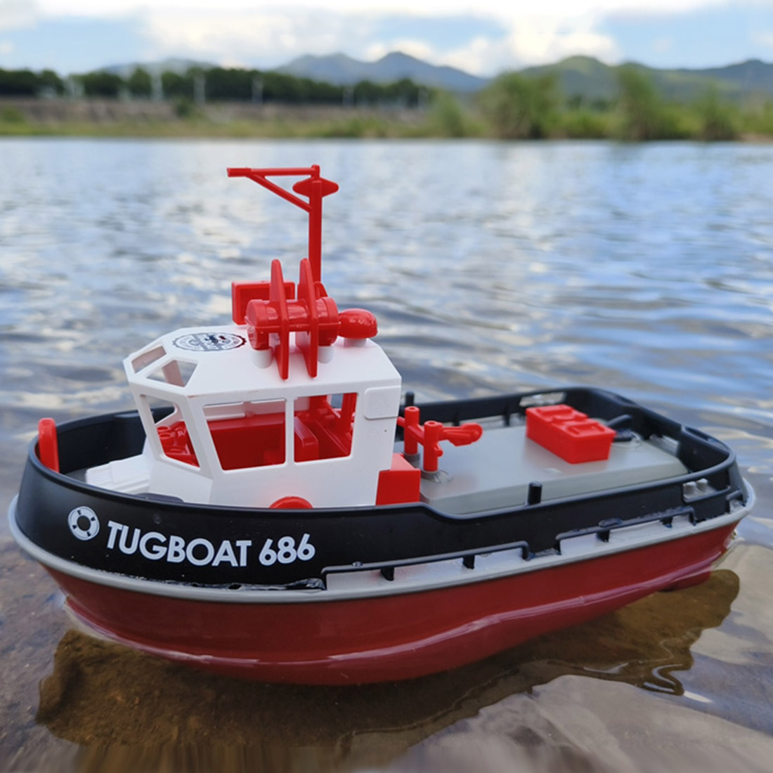 1/72 2.4Ghz RC Electric Tugboat Model (RTR Version/Yellow)