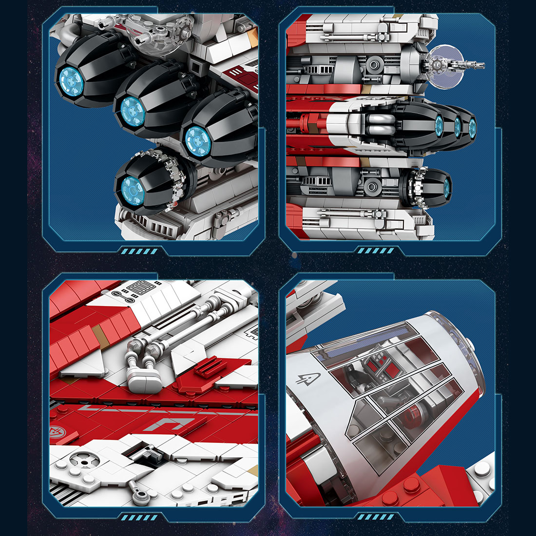 MOC T6 Shuttle Model Assembly Toy Small Particles Building Blocks Set (5749PCS)