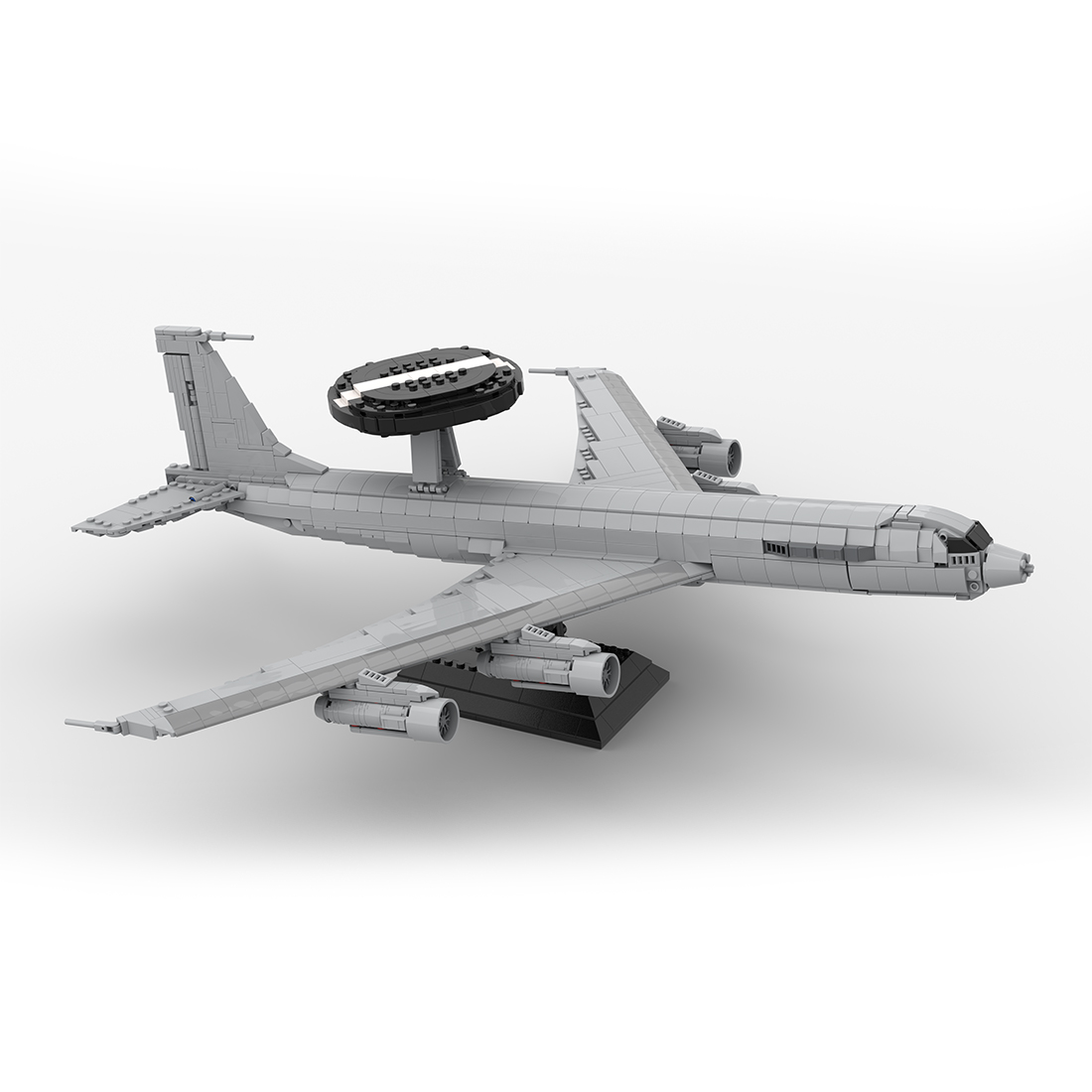 MOC-128557 1/80 E-3 Sentry Large Jet Military Early-warning Aircraft Model Building Blocks Toys Set (1700PCS)
