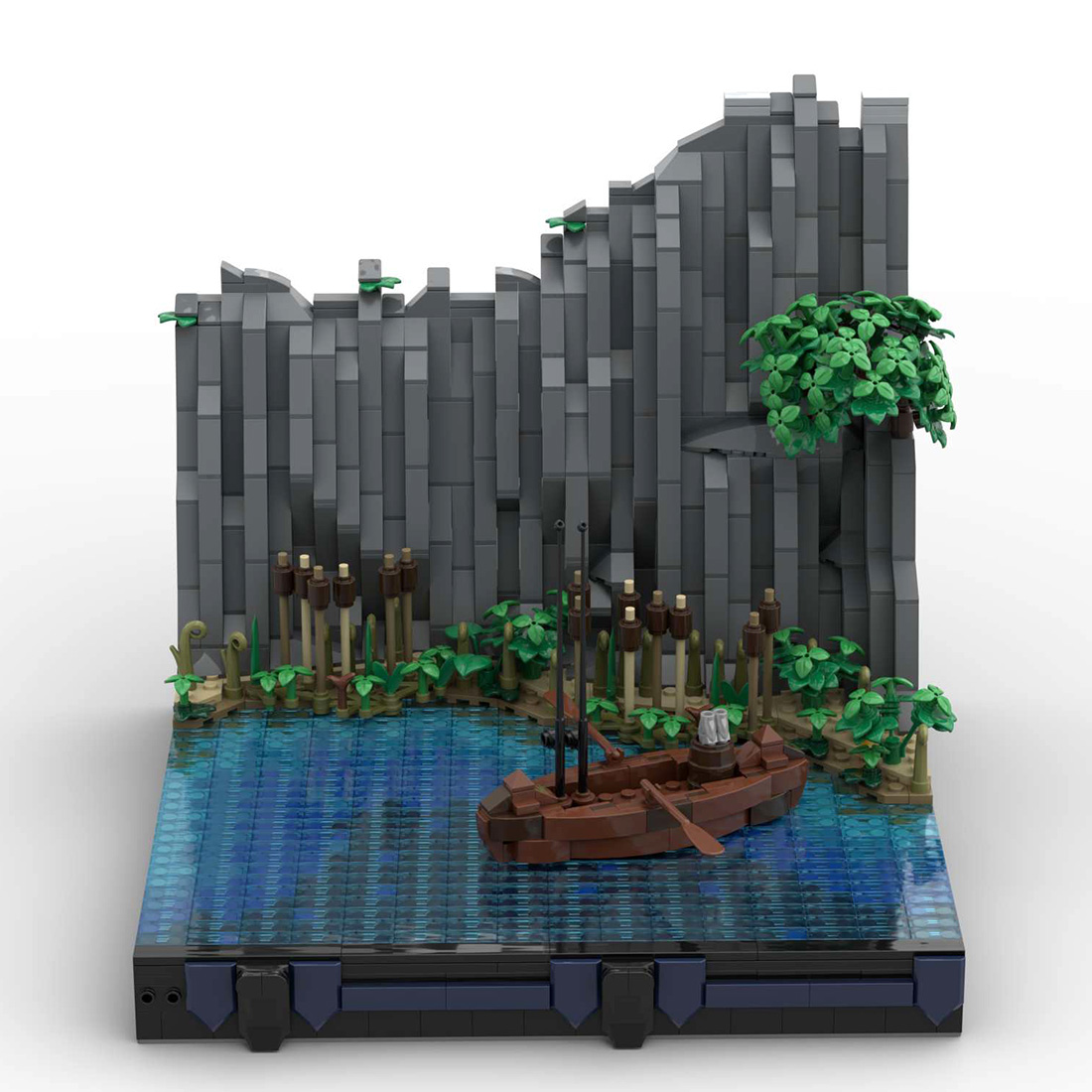 MOC-130511 F4 - Shore Substructure Building Blocks Set for MOC-131299 Complete Medieval Castle Model (1626PCS)