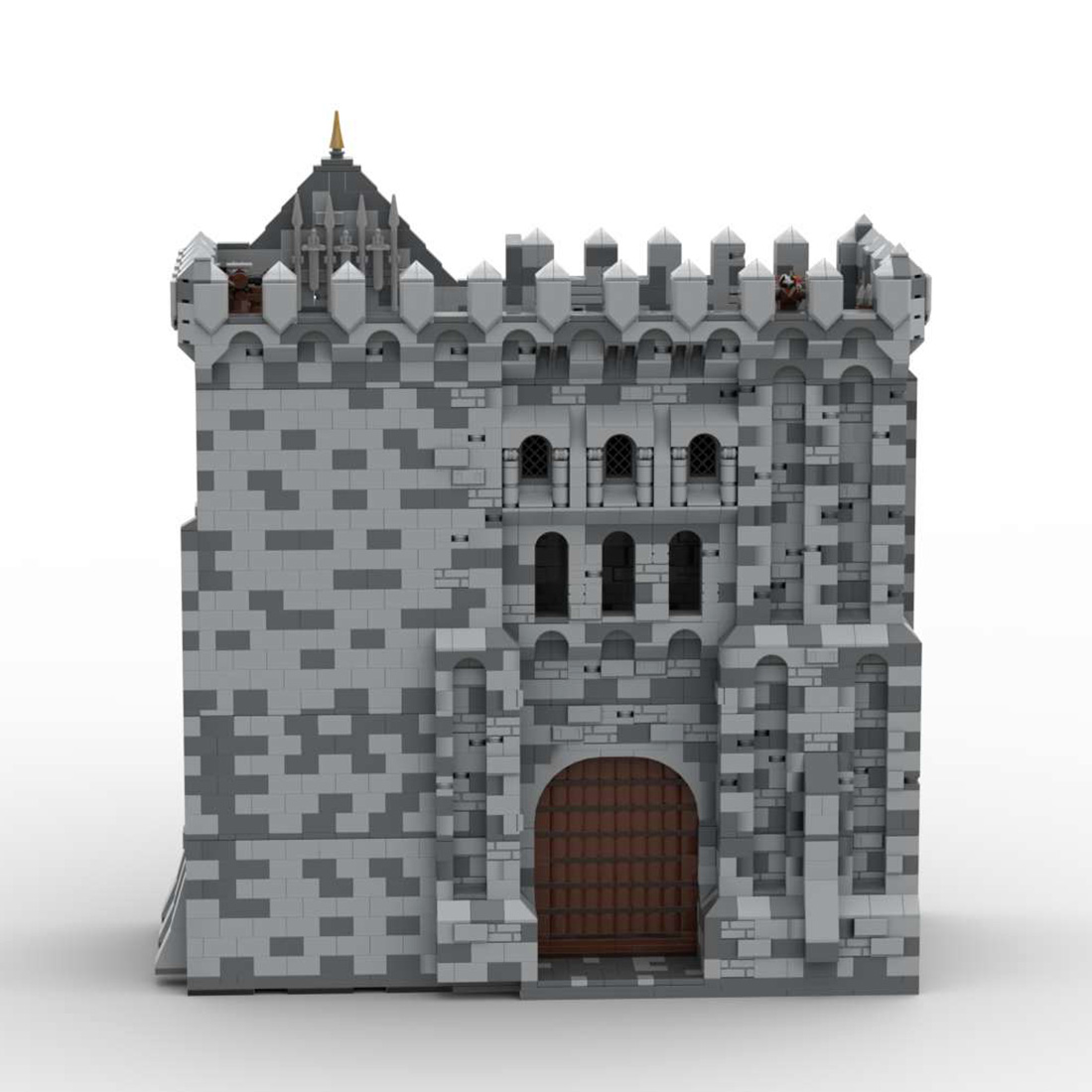 MOC-131251 H16 Palace Gatehouse Building Blocks Set for MOC-131299 Complete Medieval Castle Model (6172PCS)