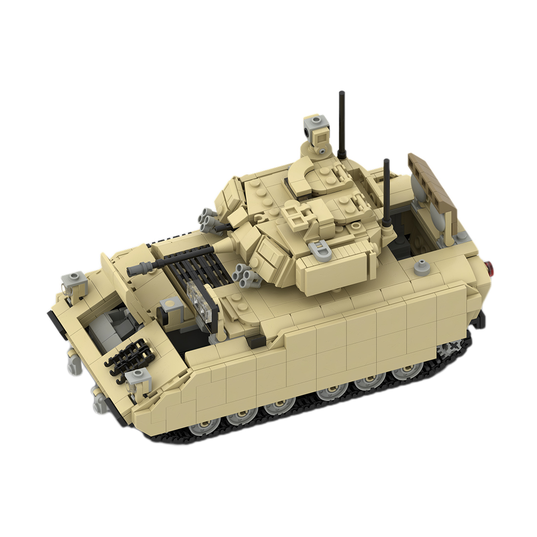 MOC-172441 M2 BRADLEY AFV 1/35 Scale Active US Military Infantry Fighting Vehicle Assembly Toy Building Blocks Set (1154PCS)