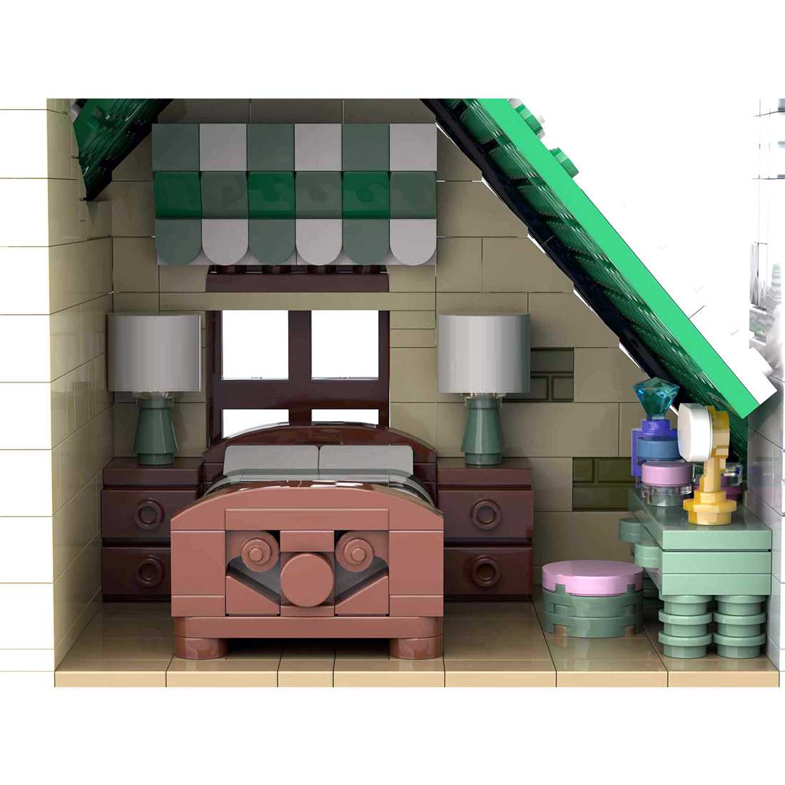 MOC-183213 Reindeer Ranch Christmas Snow Scene Assembly Building Blocks Set (1973PCS)