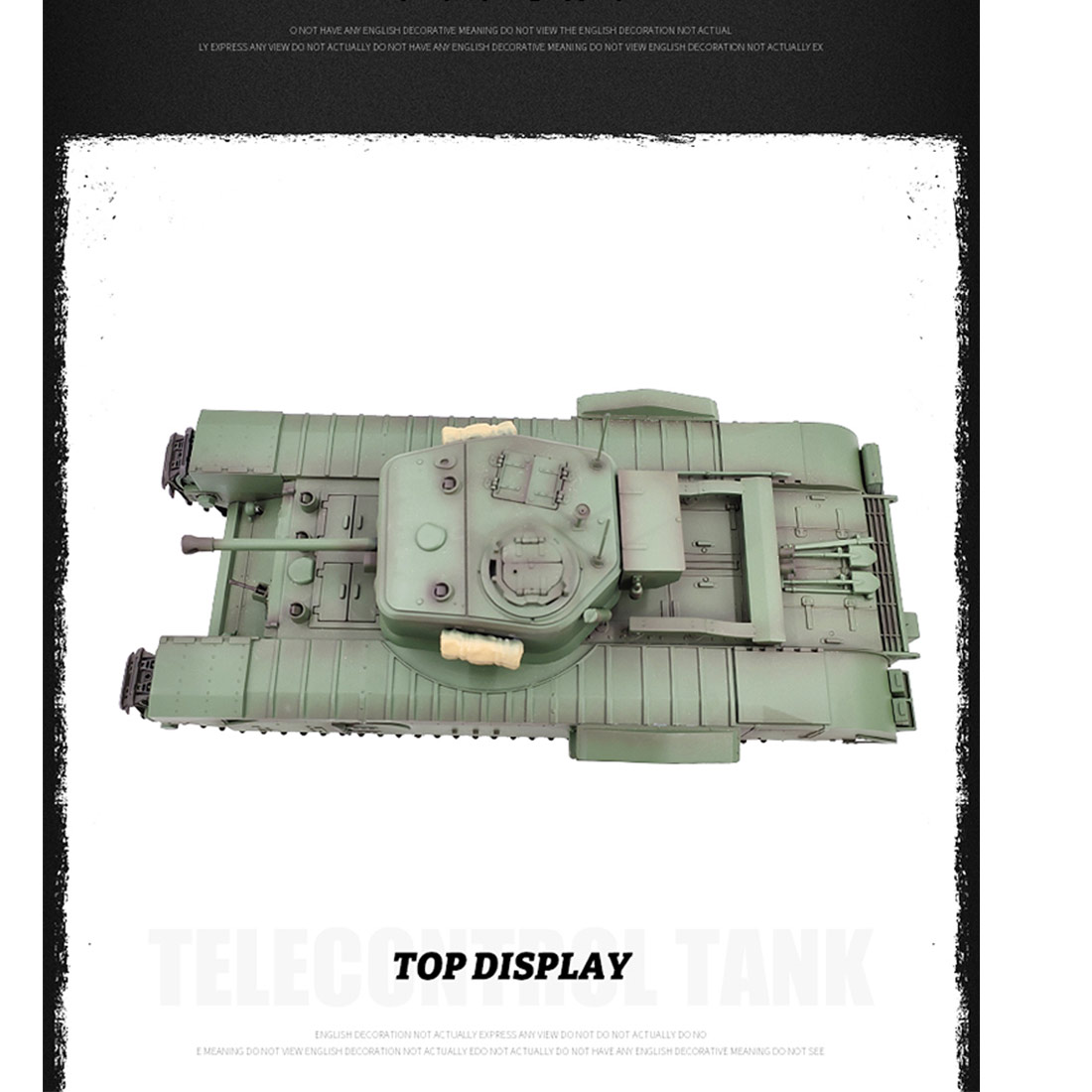 1/16 Scale 2.4G RC Churchill Main Battle Tank Infrared Military Vehicle Model (Basic Version/Army Green)