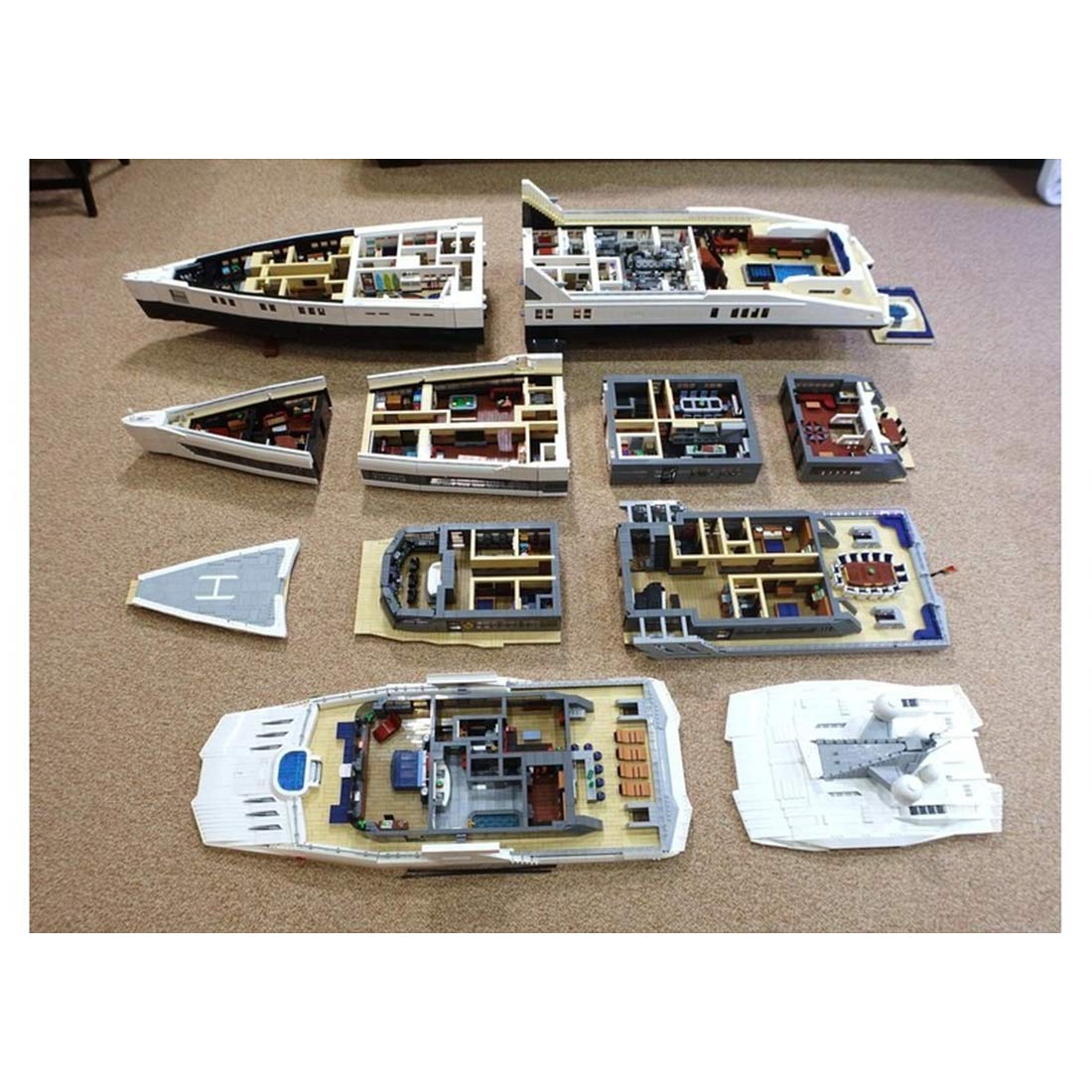 The Majestic Mega-Yacht Block Model: Deck 1 Bow Module – An Epic 1/38 Scale Building Project