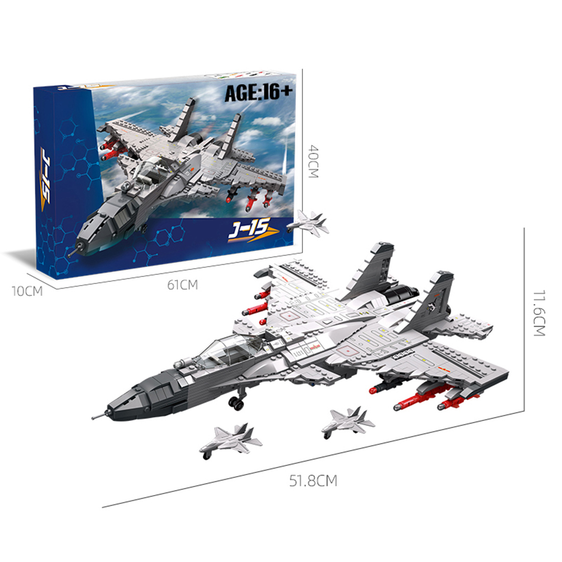 J-15 Military Shipboard Aircraft MOC Assembly Model Building Blocks Set (1386PCS)