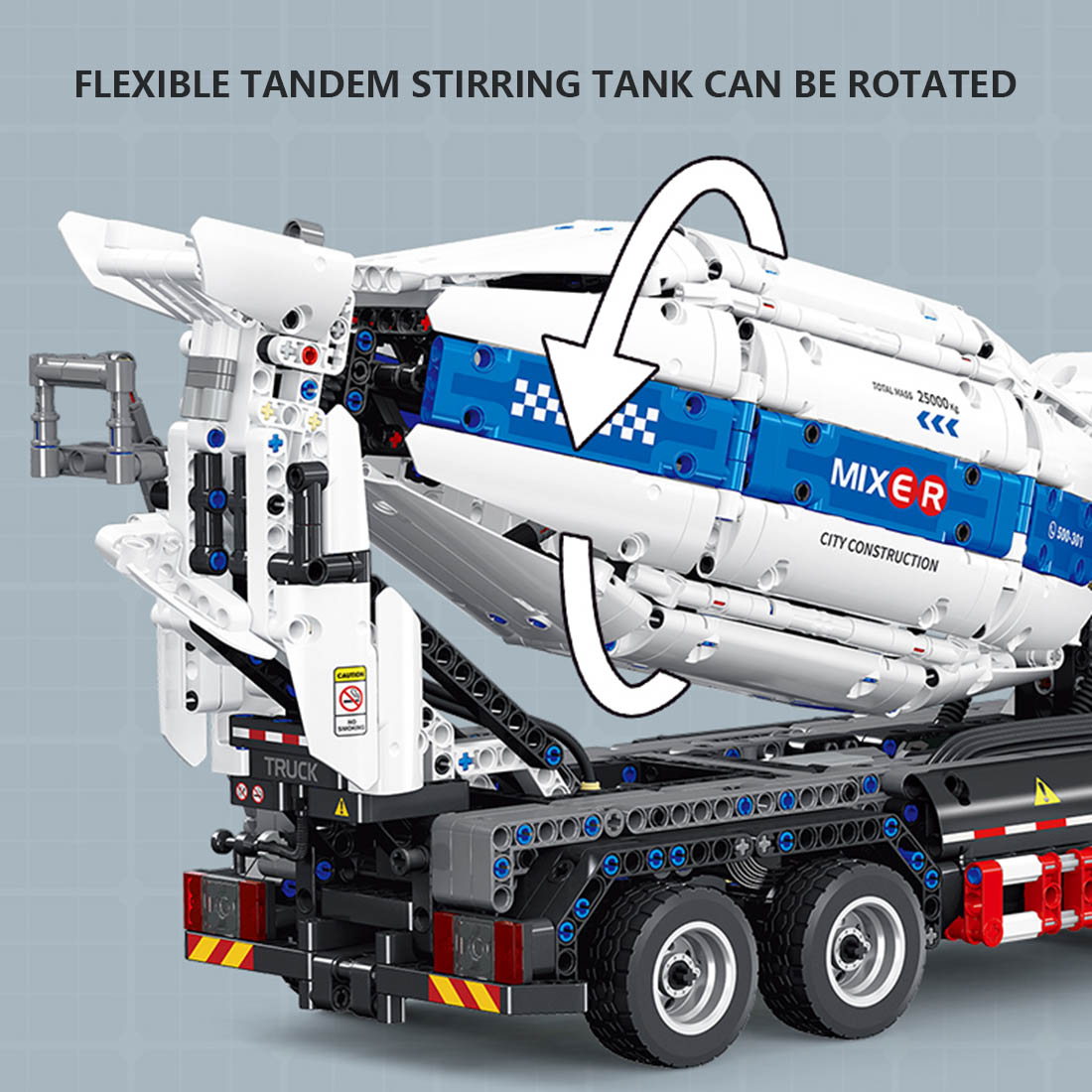 Industrial Cement Mixer Model DIY Assembly Building Blocks Set (2432PCS/RC Version)