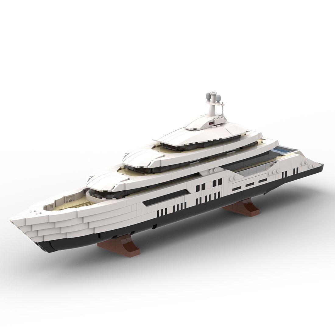 Great Yacht Model DIY Assembly Building Blocks Set – 16,189PCS Modular Luxury Superyacht, 4 Decks, ABS Material, Collector’s Edition