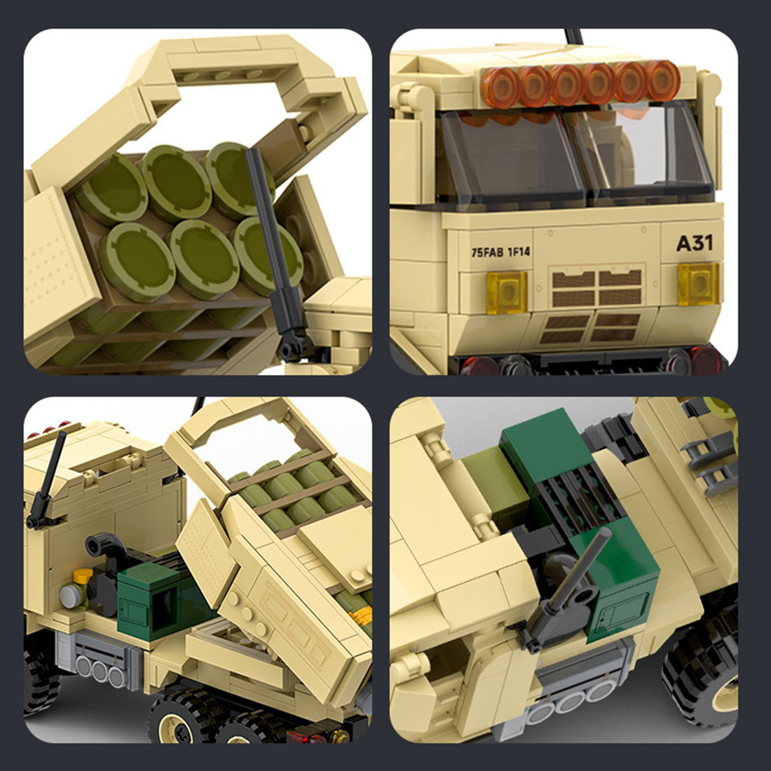 M142 Rocket Artillery MOC Model DIY Assembly Building Blocks Set (443PCS)