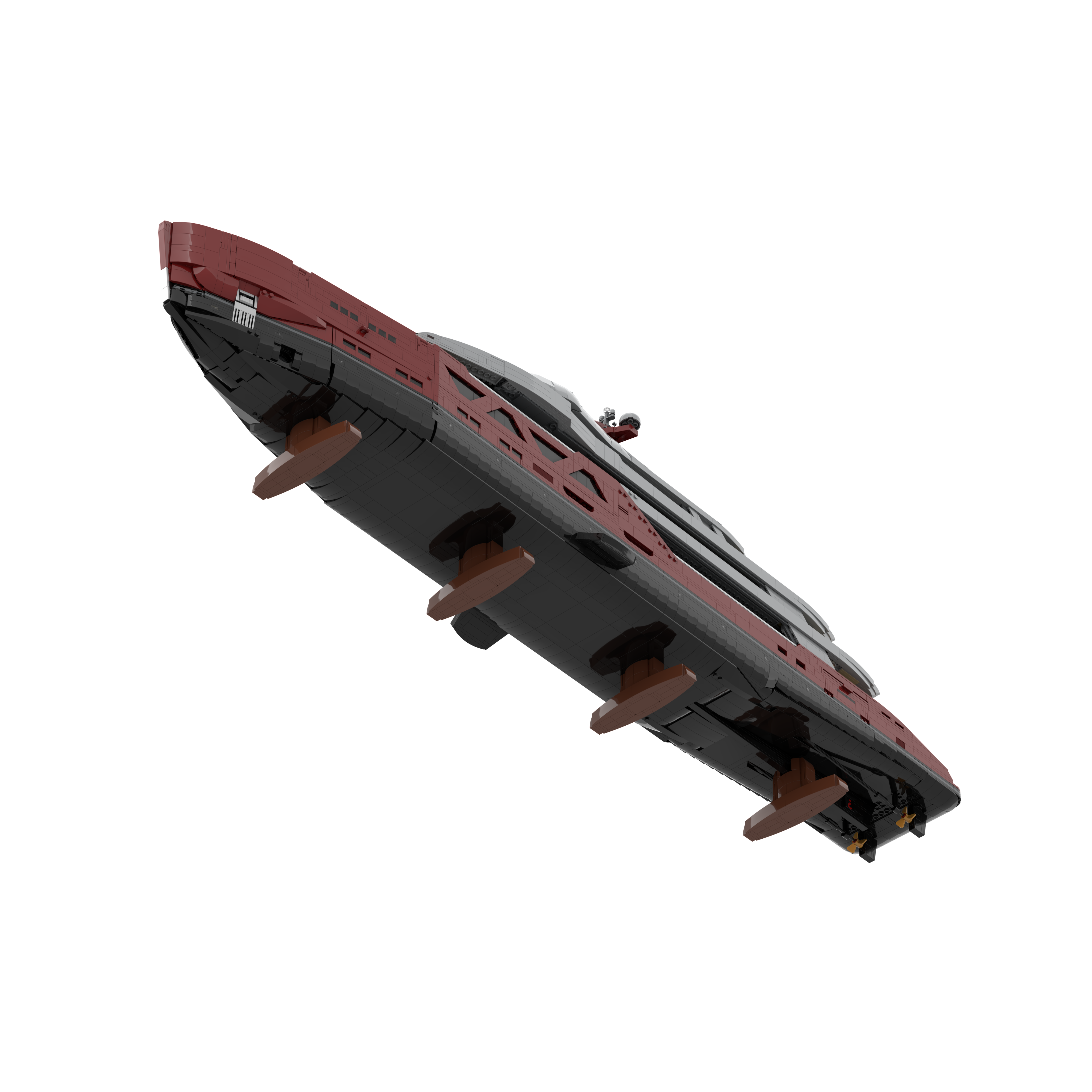 Large Luxury Mega Yacht Building Blocks Set - Modular Boat Building