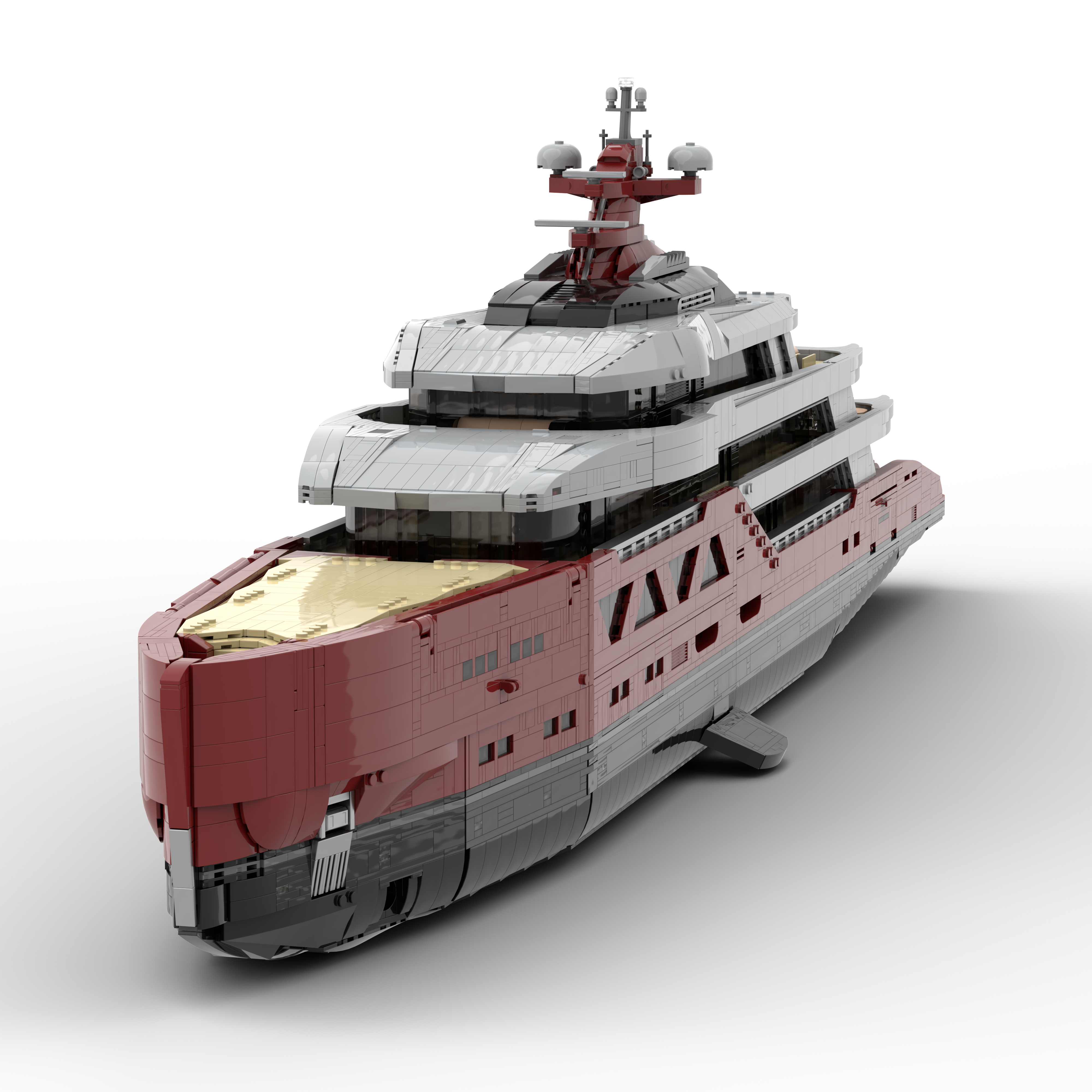 Large Luxury Mega Yacht Building Blocks Set - Modular Boat Building