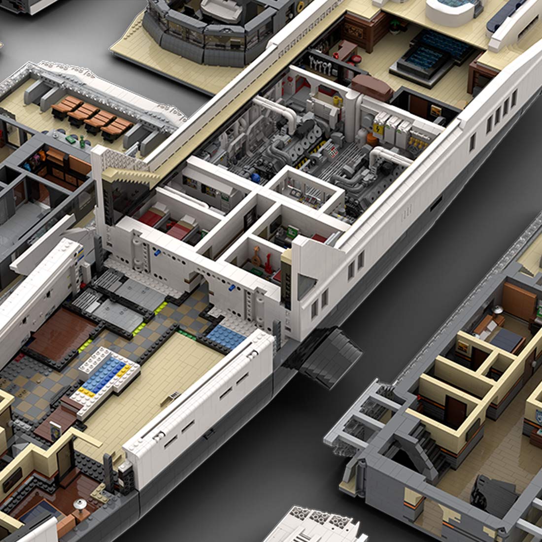 The Majestic Mega-Yacht Block Model: Deck 1 Bow Module – An Epic 1/38 Scale Building Project