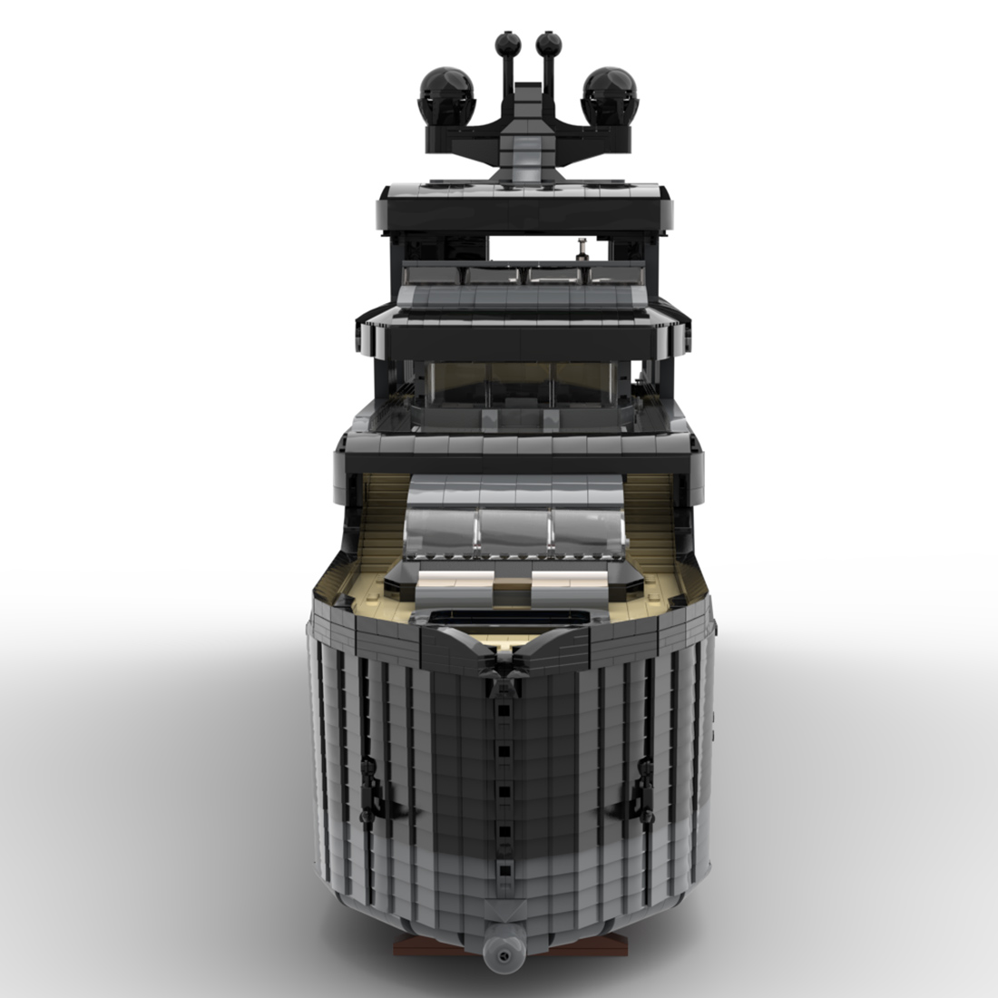 Grand 16,185-Piece Luxury Superyacht Building Blocks Set (MOC-157340) - Modular Design with Ultra-Detailed 4-Deck Interior