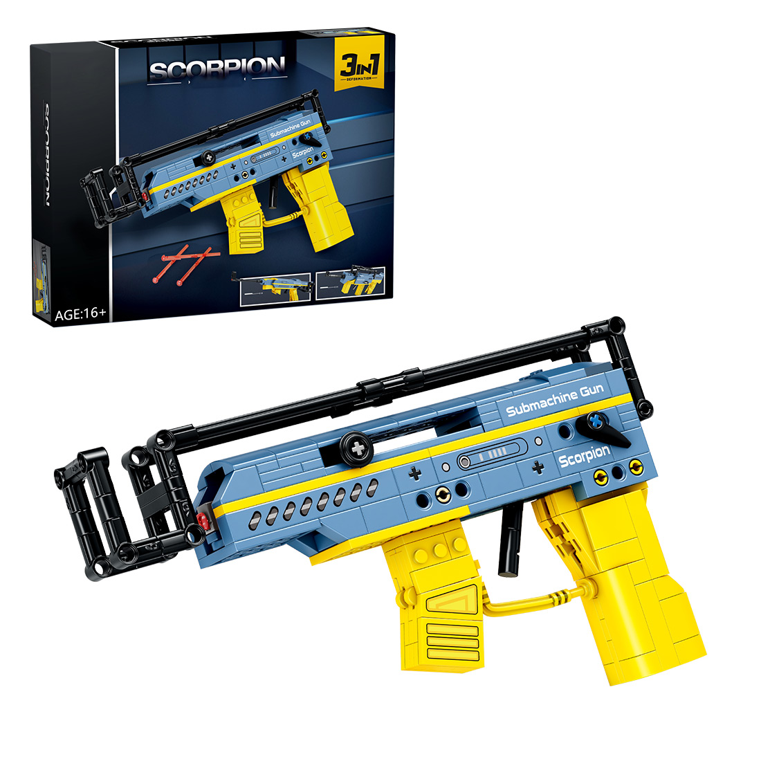 Scorpion Submachine Pistol MOC Model DIY Assembly Building Blocks Set (258PCS)