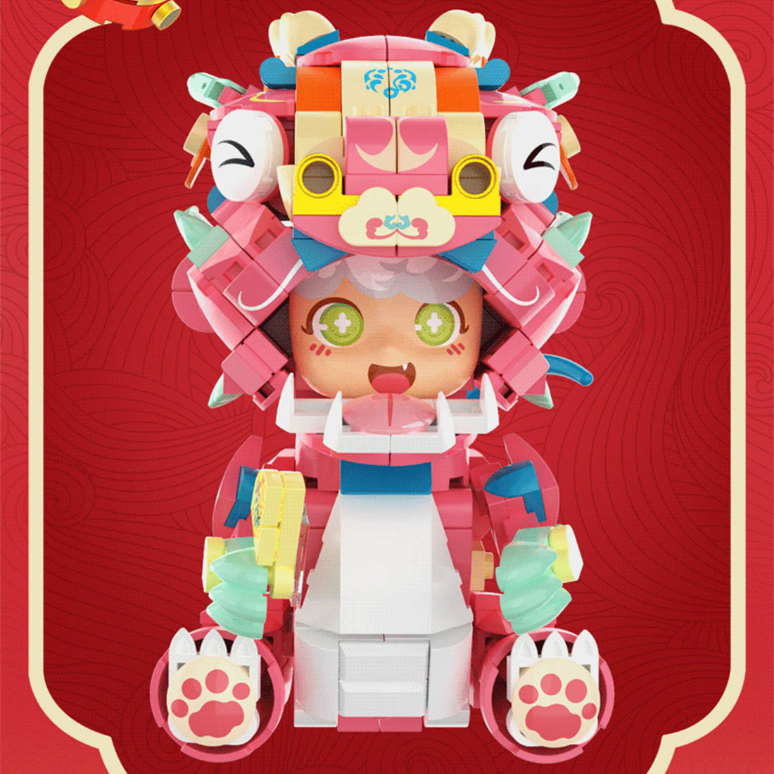 Chinese Zodiac Beast Q-version Dragon Assembly Model Building Blocks Set (1354PCS)