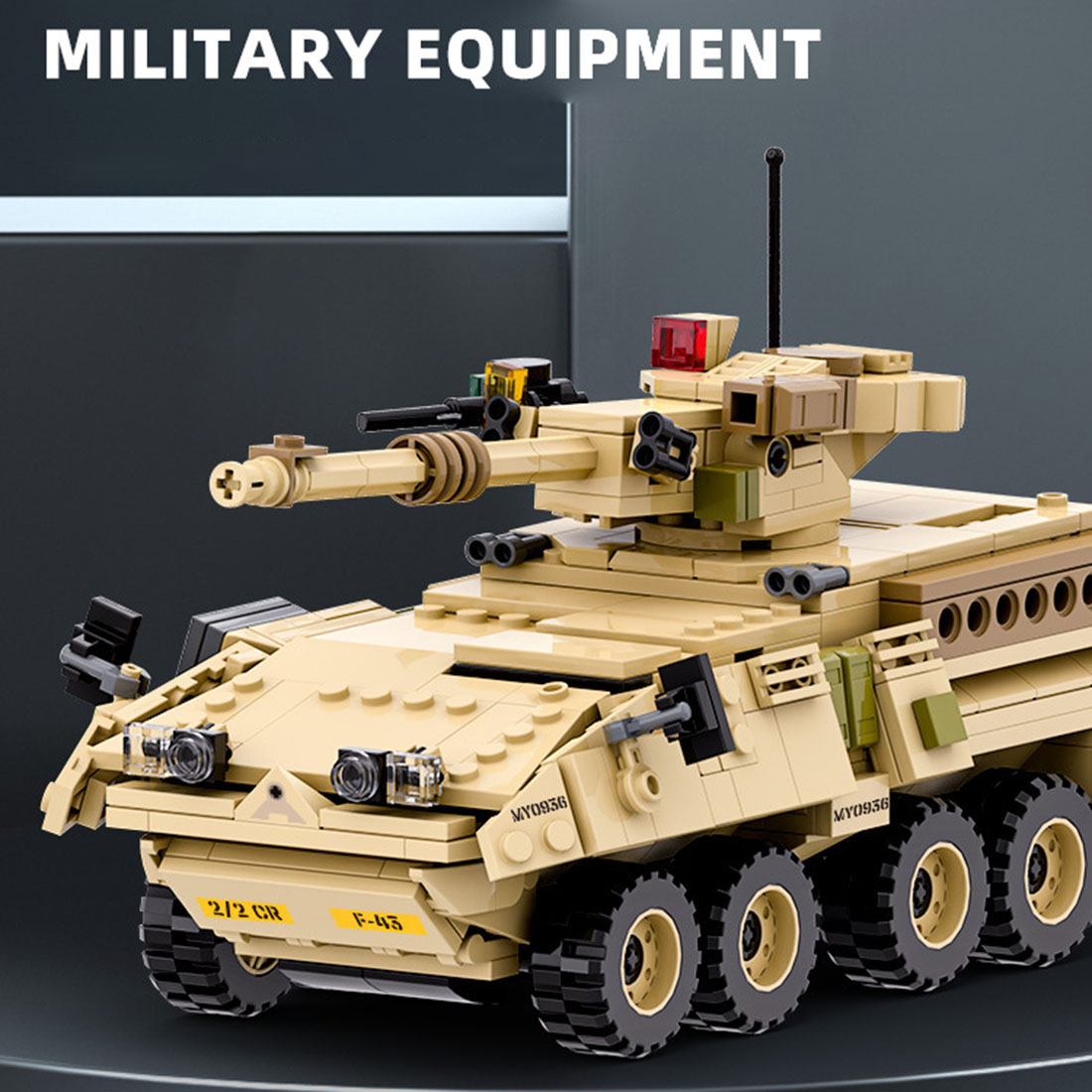 M1128 Mobile Artillery Armoured Vehicle Model Building Blocks Set (458pcs)