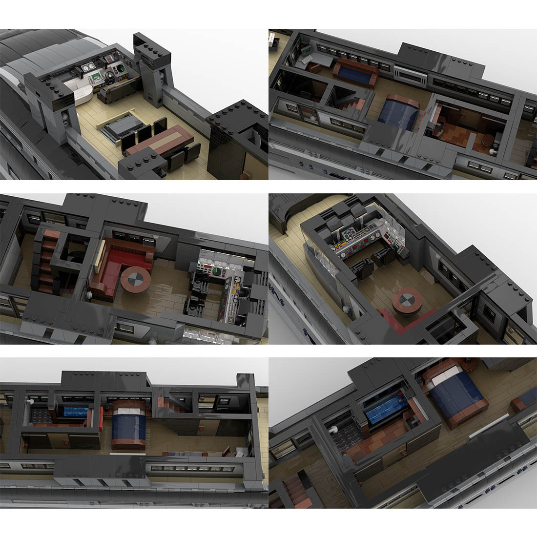 Grand 16,185-Piece Luxury Superyacht Building Blocks Set (MOC-157340) - Modular Design with Ultra-Detailed 4-Deck Interior