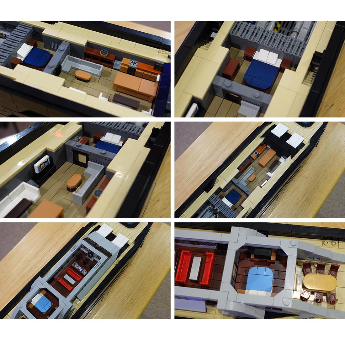 Sleek Black Luxury Superyacht Building Blocks Set, Detailed 1:80 Scale Model with Full Interior (2977 Pieces)