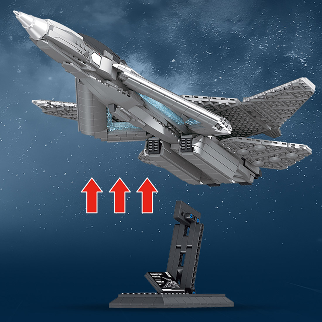 Mysterious Sky Aircraft MOC Model DIY Assembly Building Blocks Set (1196PCS)