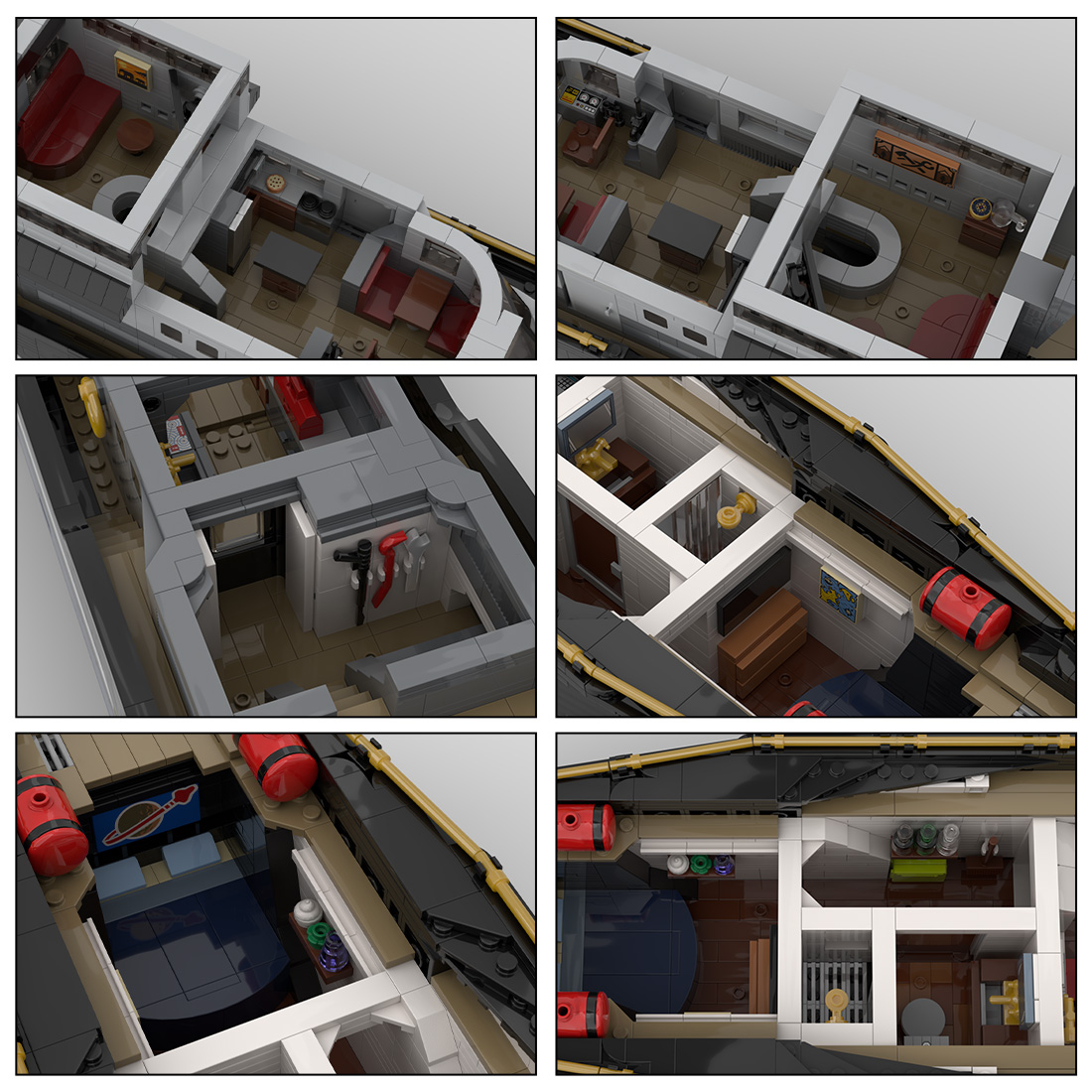 MOC-185307 1/30 Scale Mini Expeditionary Yacht DIY Assembly Set (4369PCS)