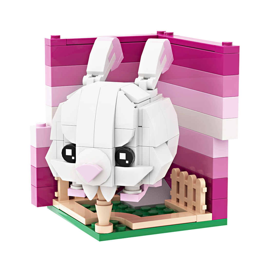 Little Rabbit Farm Animal Series Puzzle DIY Mini Brick Assembly Magic Cube