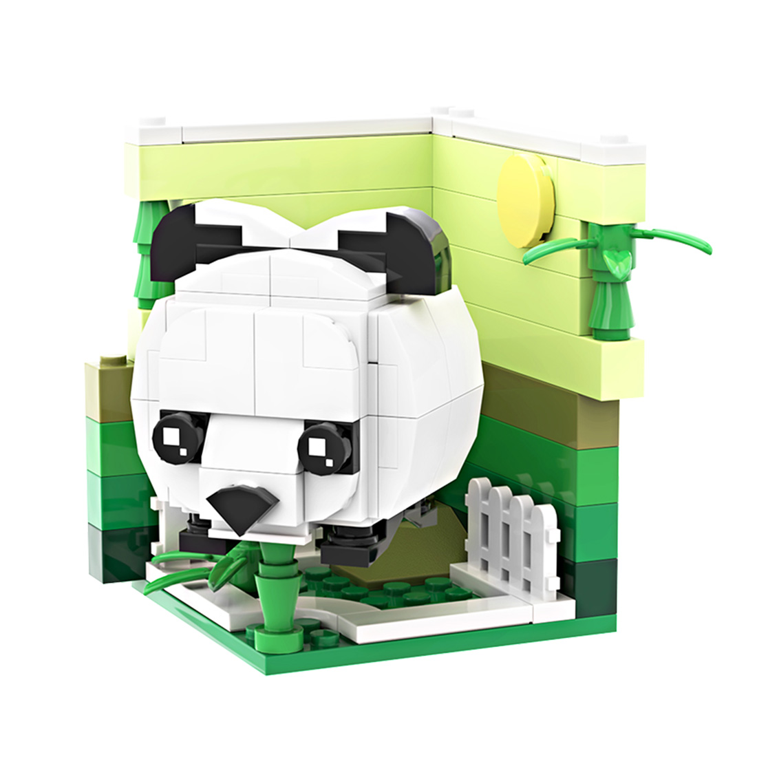 Cute Panda Wildlife Series Puzzle DIY Mini Brick Assembly Magic Cube